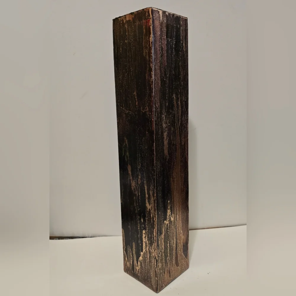 HANDCRAFTED Upcycled Glass Vase HANDPAINTED Tabletop Art Decor Table Artwork